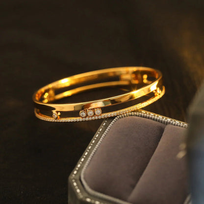 [NOBLE AURA]Move Romane Diamond Bangle Bracelet