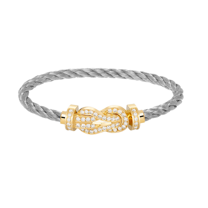 [NOBLE AURA]CHANCE LARGE 8 FIGURE BUCKLE FULLDIAMOND BRACELET GOLD
