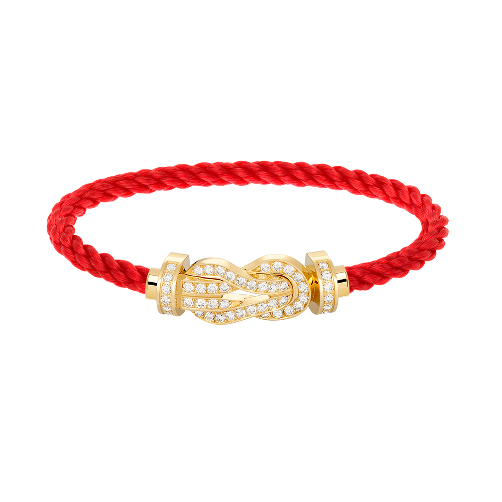 [NOBLE AURA]CHANCE LARGE 8 FIGURE BUCKLE FULLDIAMOND BRACELET GOLD
