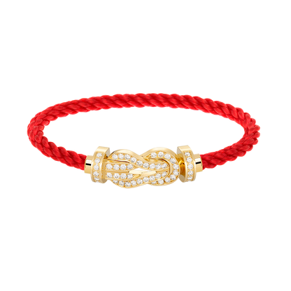 [NOBLE AURA]CHANCE LARGE 8 FIGURE BUCKLE FULLDIAMOND BRACELET GOLD