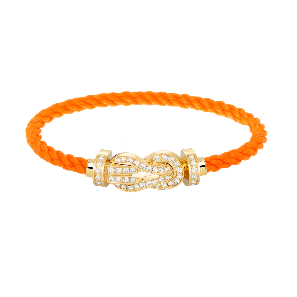 [NOBLE AURA]CHANCE LARGE 8 FIGURE BUCKLE FULLDIAMOND BRACELET GOLD