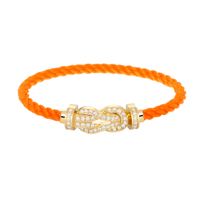 [NOBLE AURA]CHANCE LARGE 8 FIGURE BUCKLE FULLDIAMOND BRACELET GOLD
