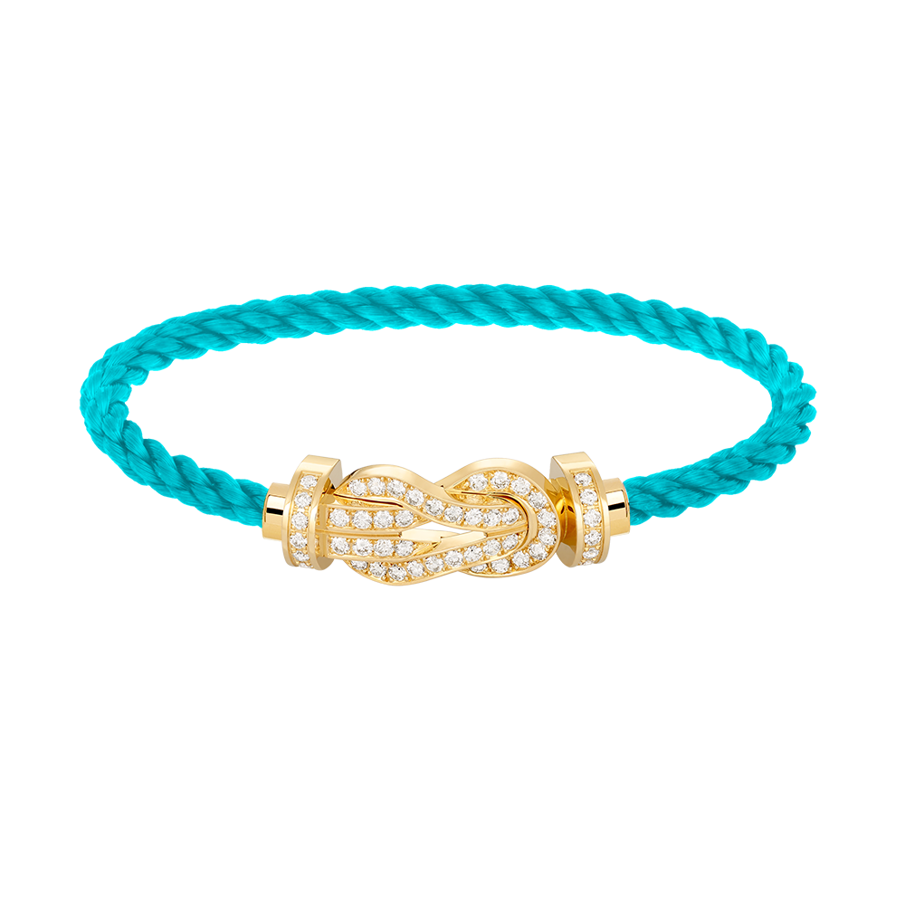 [NOBLE AURA]CHANCE LARGE 8 FIGURE BUCKLE FULLDIAMOND BRACELET GOLD