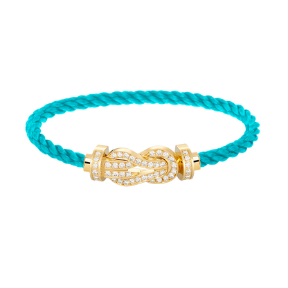 [NOBLE AURA]CHANCE LARGE 8 FIGURE BUCKLE FULLDIAMOND BRACELET GOLD