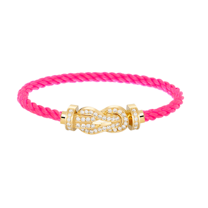 [NOBLE AURA]CHANCE LARGE 8 FIGURE BUCKLE FULLDIAMOND BRACELET GOLD