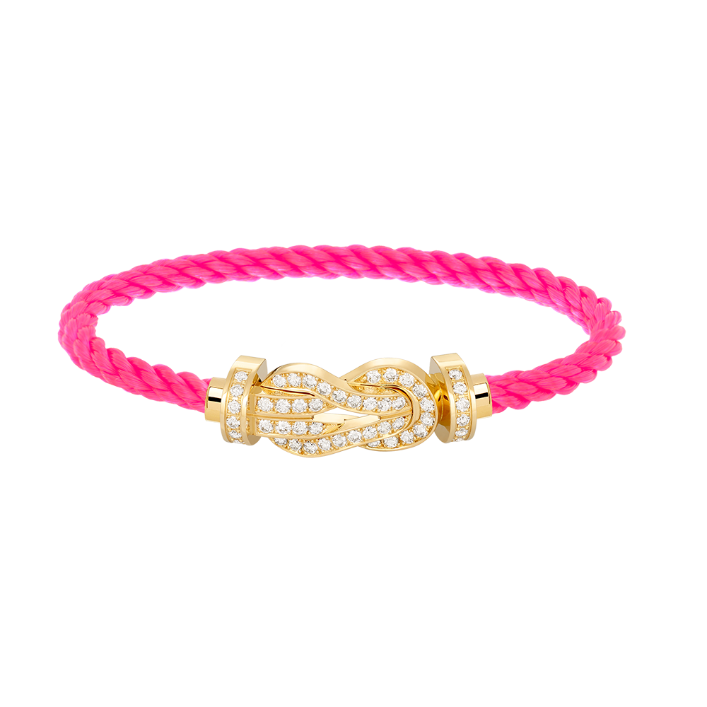 [NOBLE AURA]CHANCE LARGE 8 FIGURE BUCKLE FULLDIAMOND BRACELET GOLD