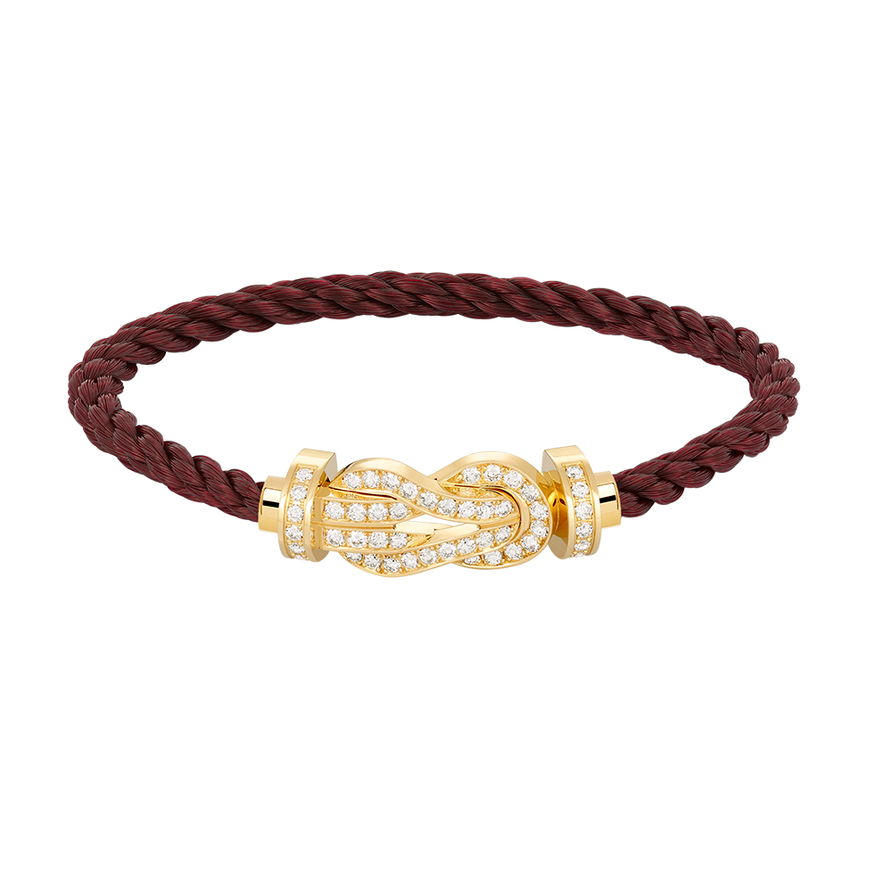 [NOBLE AURA]CHANCE LARGE 8 FIGURE BUCKLE FULLDIAMOND BRACELET GOLD