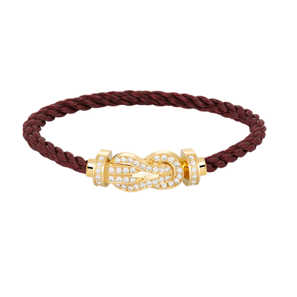 [NOBLE AURA]CHANCE LARGE 8 FIGURE BUCKLE FULLDIAMOND BRACELET GOLD