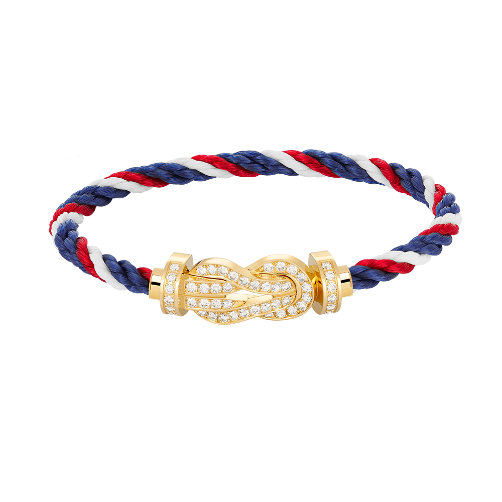 [NOBLE AURA]CHANCE LARGE 8 FIGURE BUCKLE FULLDIAMOND BRACELET GOLD