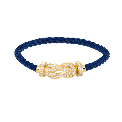 [NOBLE AURA]CHANCE LARGE 8 FIGURE BUCKLE FULLDIAMOND BRACELET GOLD