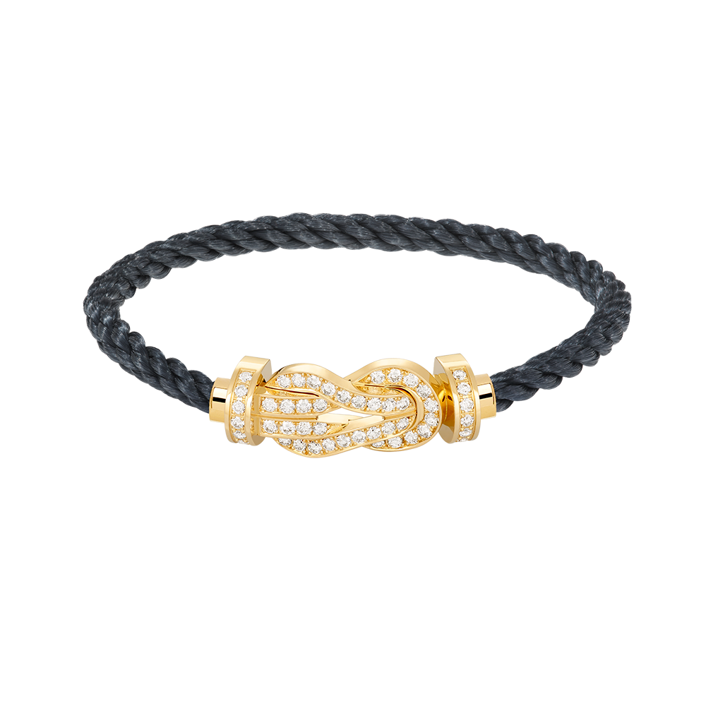 [NOBLE AURA]CHANCE LARGE 8 FIGURE BUCKLE FULLDIAMOND BRACELET GOLD