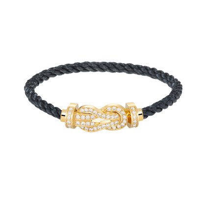 [NOBLE AURA]CHANCE LARGE 8 FIGURE BUCKLE FULLDIAMOND BRACELET GOLD