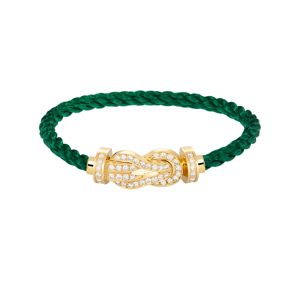 [NOBLE AURA]CHANCE LARGE 8 FIGURE BUCKLE FULLDIAMOND BRACELET GOLD