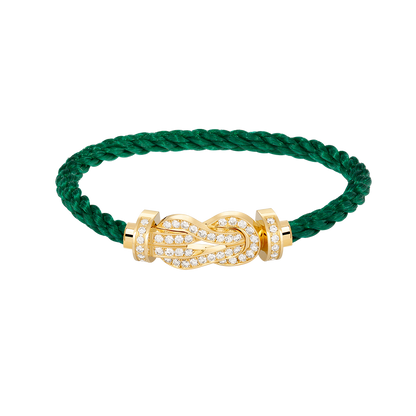 [NOBLE AURA]CHANCE LARGE 8 FIGURE BUCKLE FULLDIAMOND BRACELET GOLD