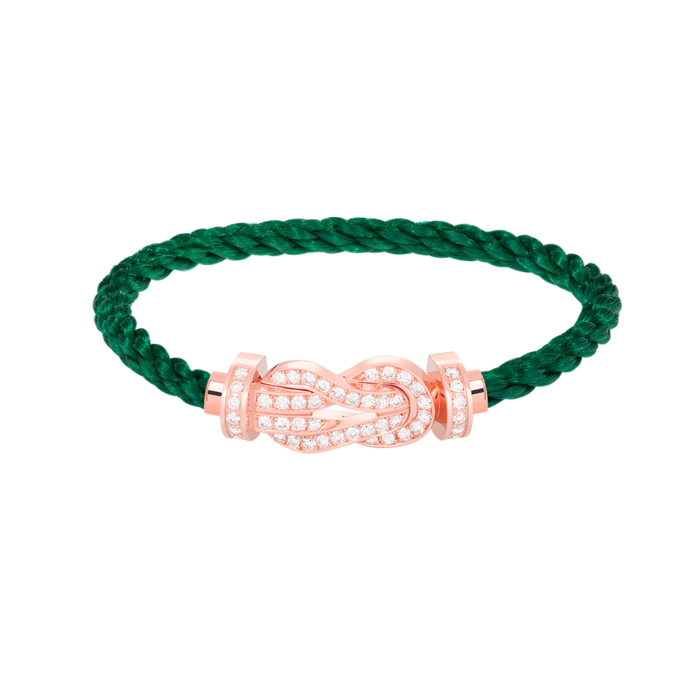 [NOBLE AURA]CHANCE LARGE 8 FIGURE BUCKLE FULL DIAMOND BRACELET ROSE GOLD