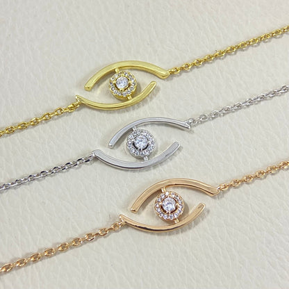 [NOBLE AURA]Lucky Eye Pave-Set Diamond Bracelet