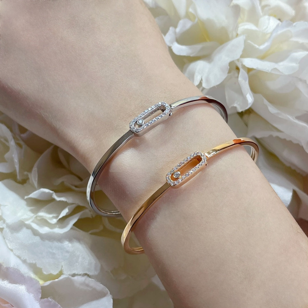 [NOBLE AURA]Move Uno pavé flex bangle medium