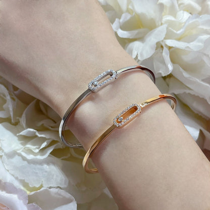 [NOBLE AURA]Move Uno pavé flex bangle medium