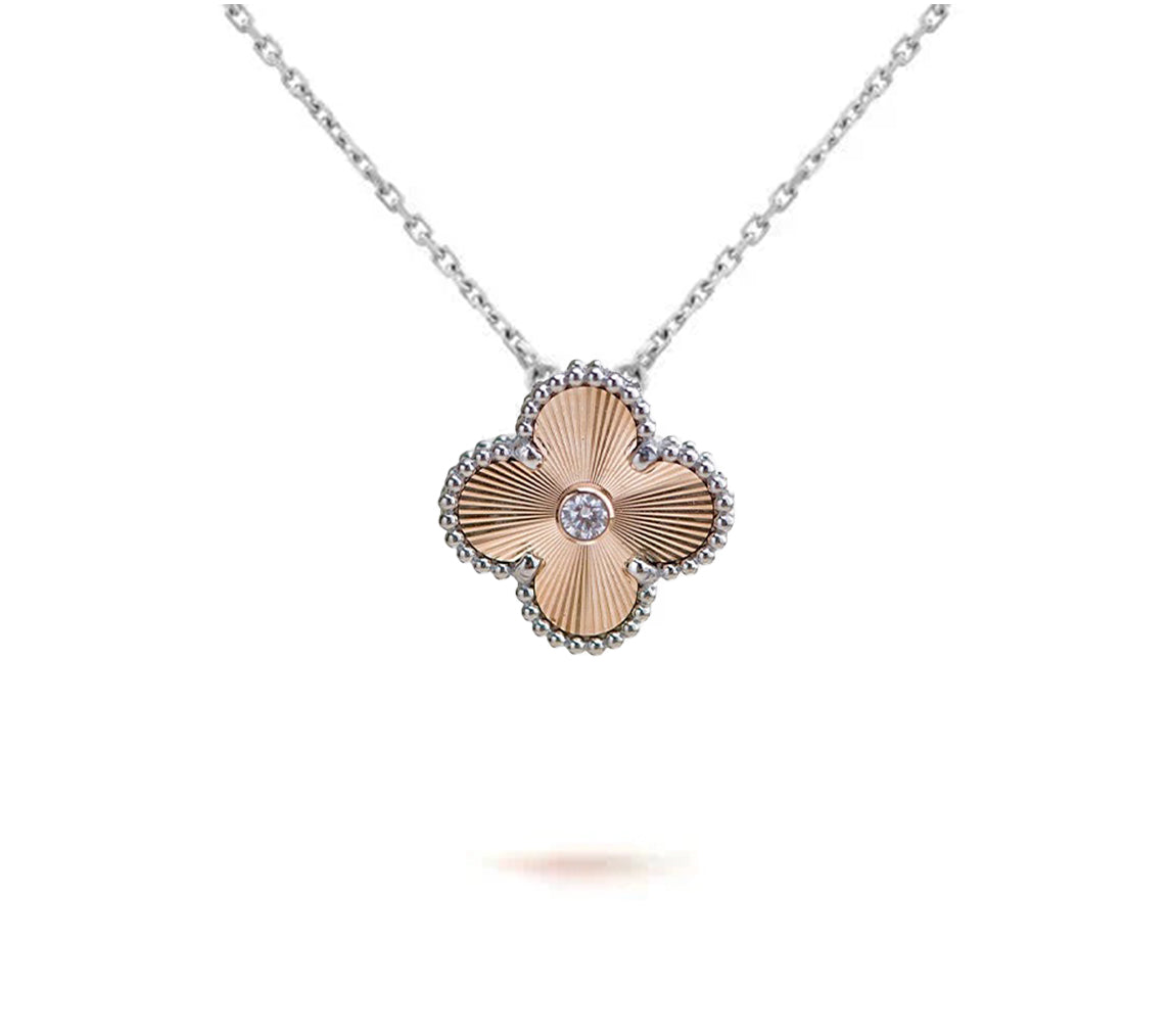 [NOBLE AURA]CLOVER 15MM NECKLACE SILVER COLLECTION