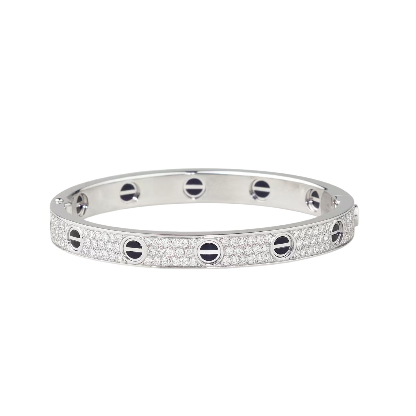 [NOBLE AURA]LOVE BRACELET 6.1MM DIAMOND-PAVED CERAMIC