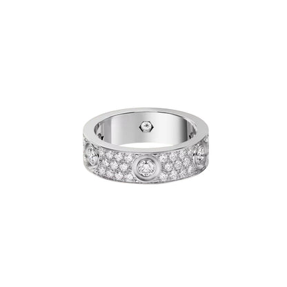 [NOBLE AURA] LOVE 5.5MM FULL-PAVE 6-DIAMOND RING