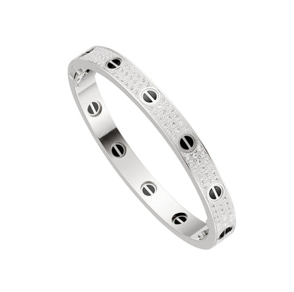 [NOBLE AURA]LOVE BRACELET 6.1MM DIAMOND-PAVED CERAMIC