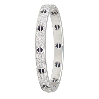 [NOBLE AURA]LOVE BRACELET 6.1MM DIAMOND-PAVED CERAMIC