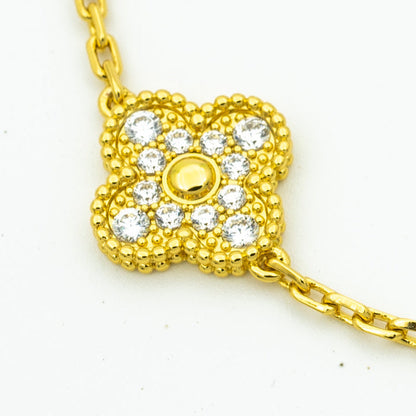 [NOBLE AURA] CLOVER 5 MOTIF LASER BRACELET COLLECTION