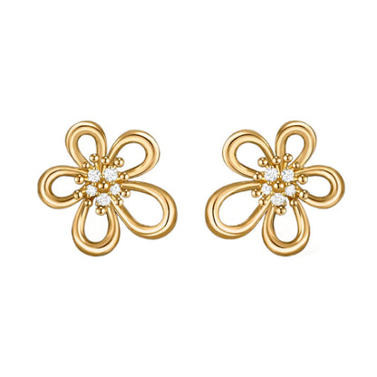 [NOBLE AURA] FLOWERLACE EARRING 5 DIAMONDS