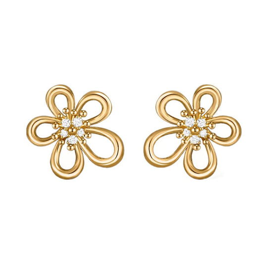 [NOBLE AURA] FLOWERLACE EARRING 5 DIAMONDS
