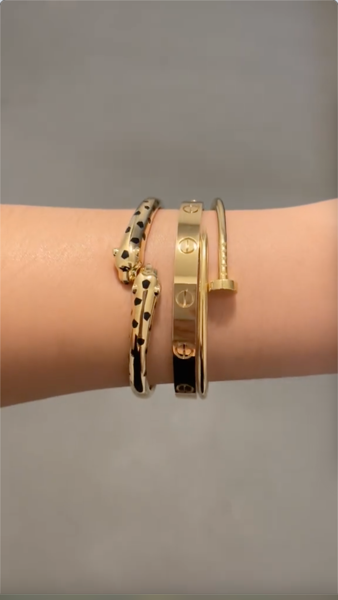 [NOBLE AURA] Panthère & LOVE  & JUSTE  Diamond Bracelet Stack Set