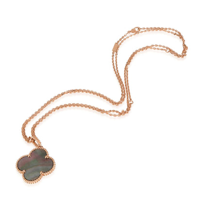 [NOBLE AURA]CLOVER 25MM GOLD DARK MOP BIG CLOVER NECKLACE