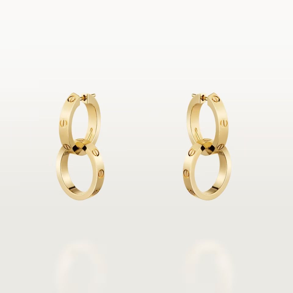 [NOBLE AURA] LOVE 3.3MM DANGLE EARRINGS