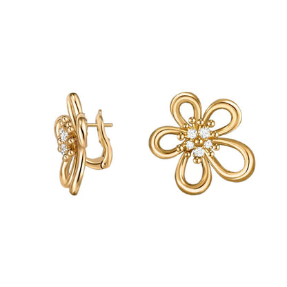 [NOBLE AURA] FLOWERLACE EARRING 5 DIAMONDS