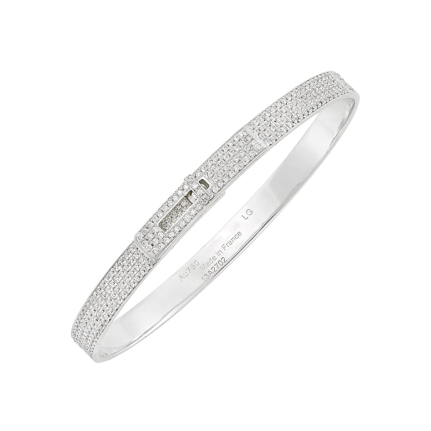 [NOBLE AURA]HM KELLY BRACELET IN SILVER AND FULL PAVE DIAMOND
