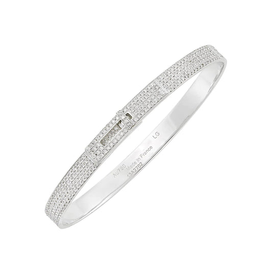 [NOBLE AURA]HM KELLY BRACELET IN SILVER AND FULL PAVE DIAMOND