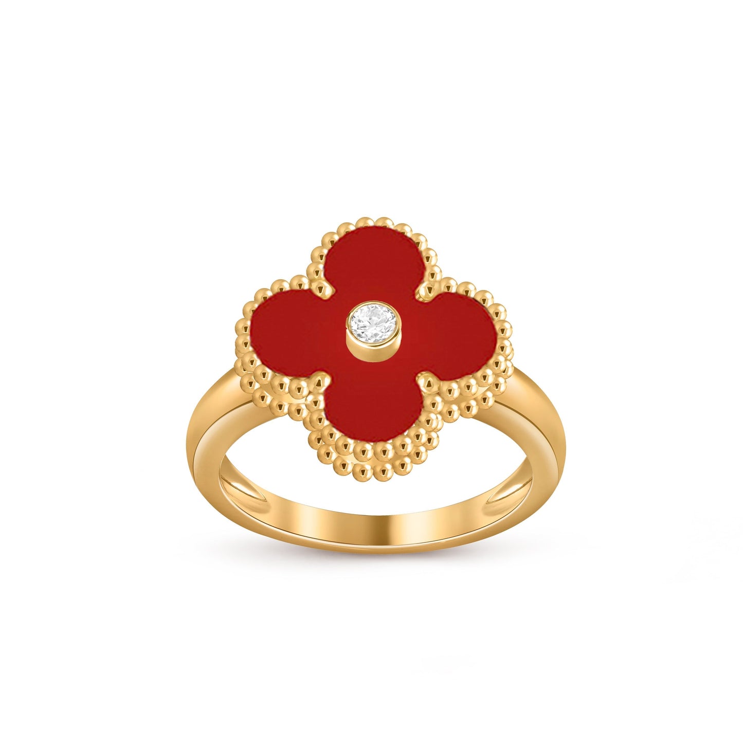 [NOBLE AURA]CLOVER DIAMOND RING GOLD COLLECTION