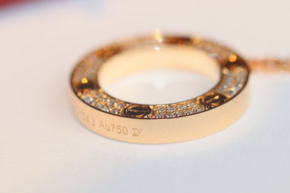 [NOBLE AURA]LOVE NECKLACE ADJUSTABLE ROSE GOLD