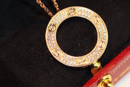 [NOBLE AURA]LOVE NECKLACE ADJUSTABLE ROSE GOLD