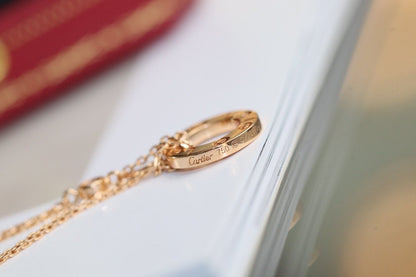 [NOBLE AURA]LOVE NECKLACE ADJUSTABLE ROSE GOLD 2 DIAMOND