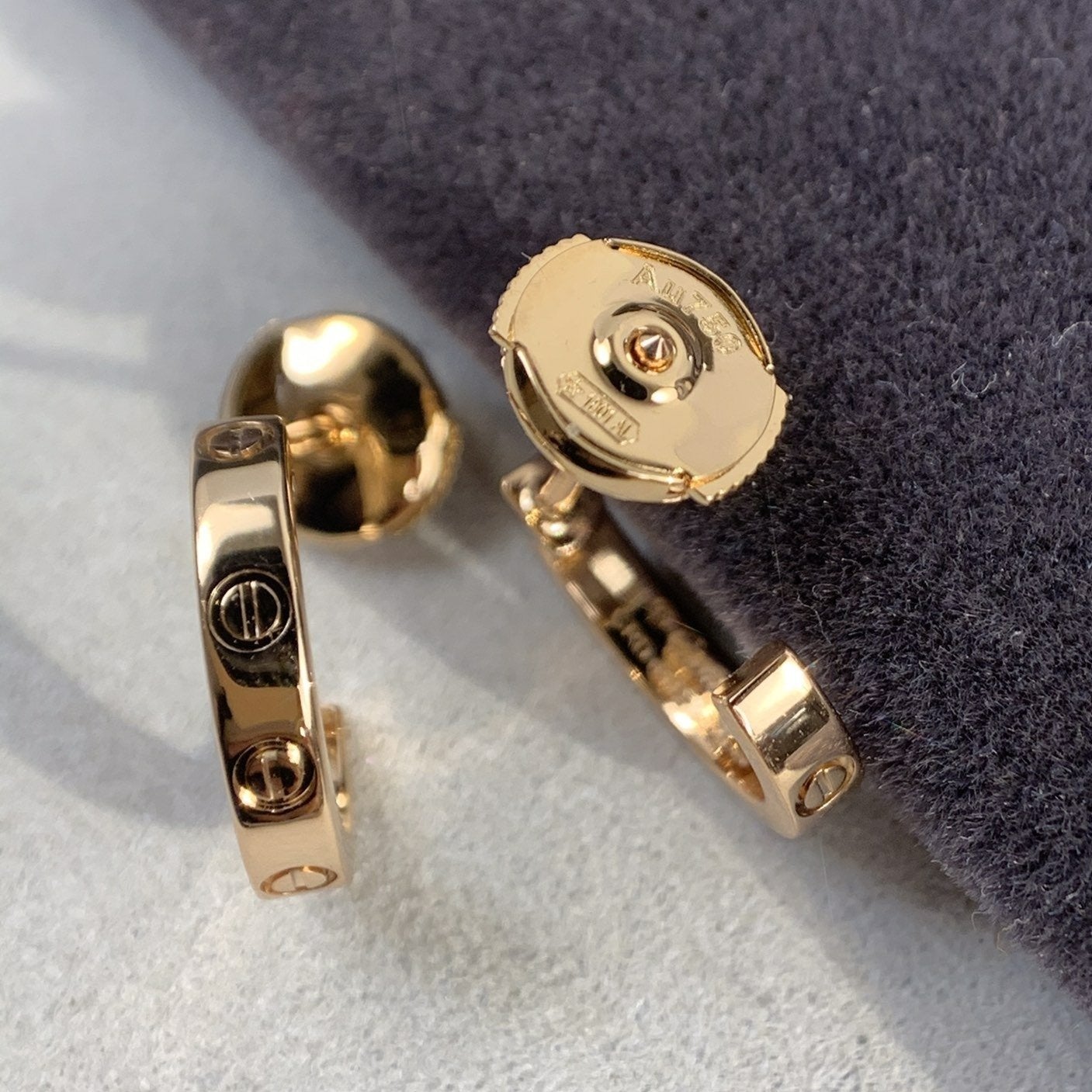 [NOBLE AURA]LOVE EARRINGS 2.65MM PINK GOLD