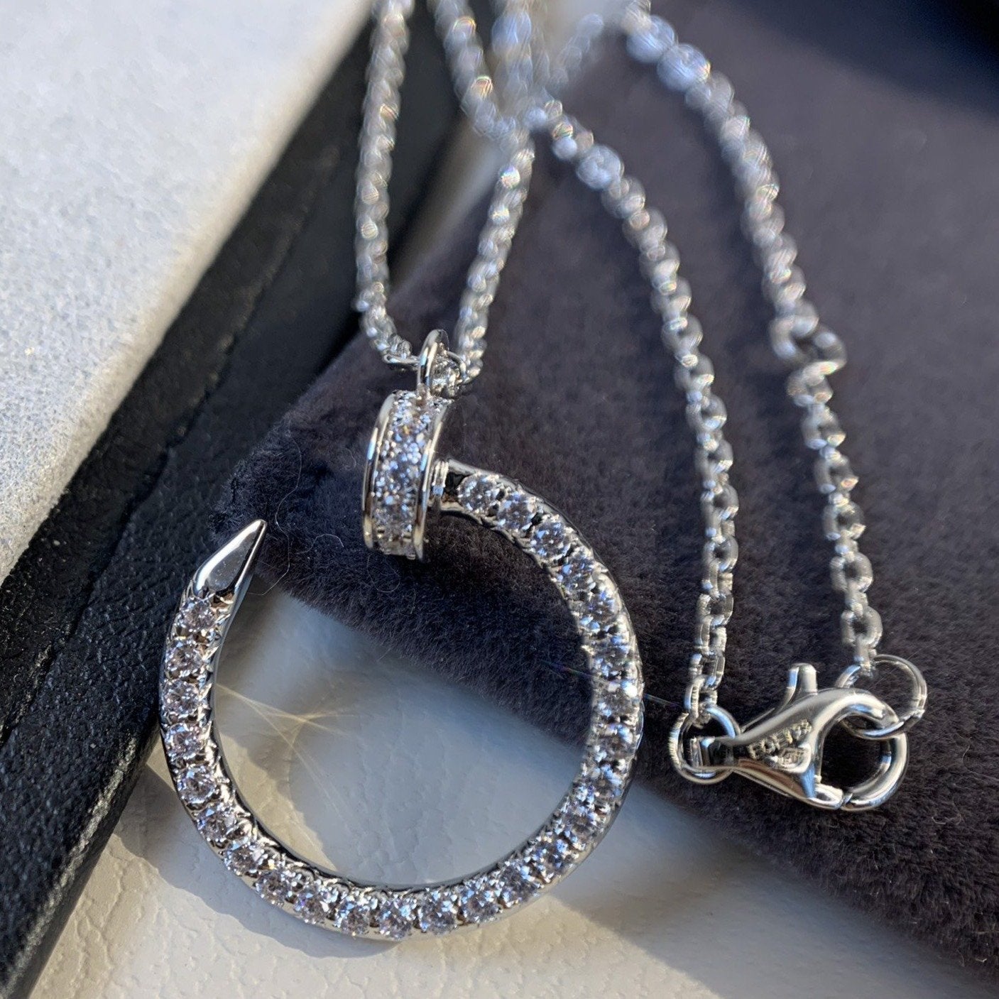 [NOBLE AURA]JUSTE NECKLACE SILVER DIAMONDS