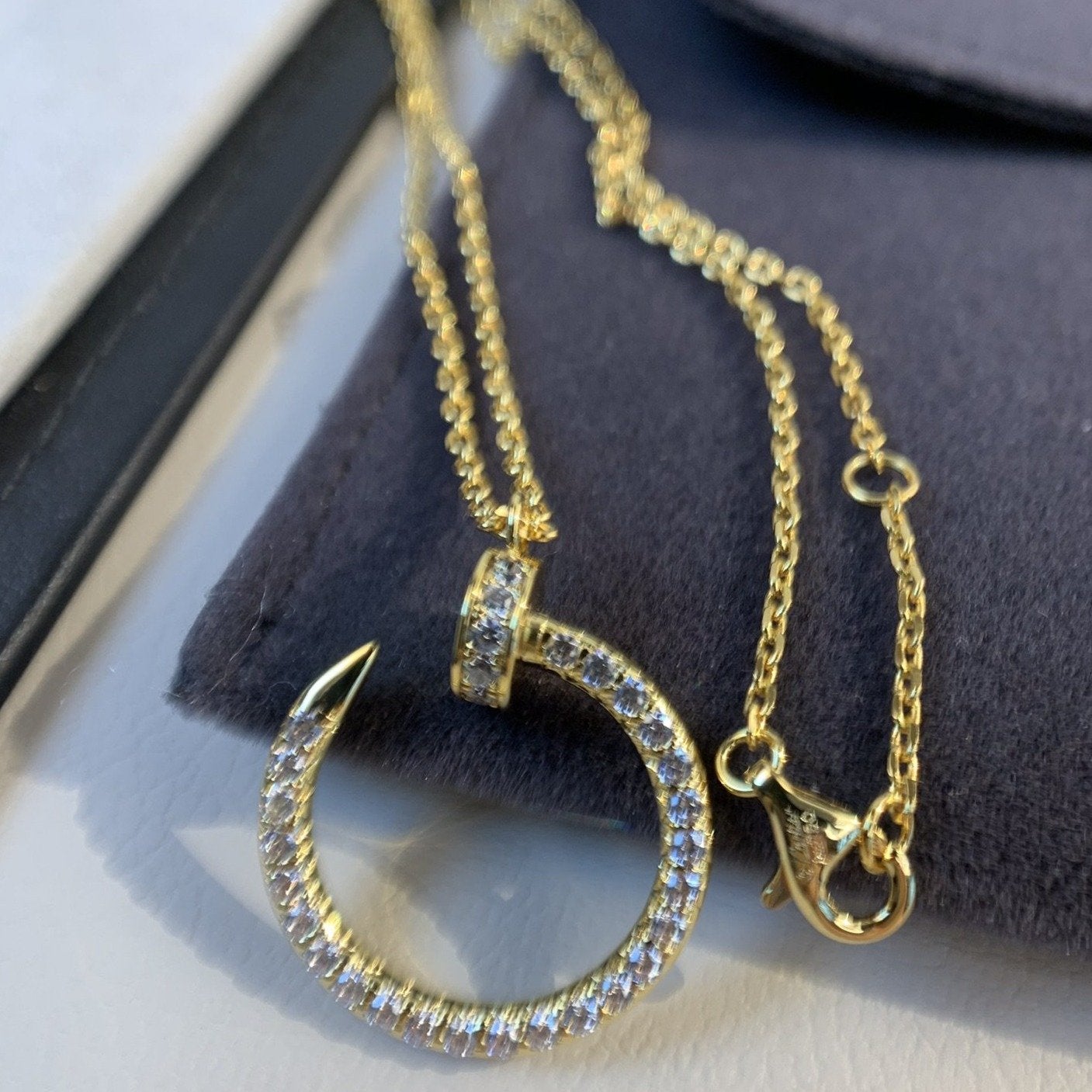 [NOBLE AURA]JUSTE NECKLACE GOLD DIAMONDS