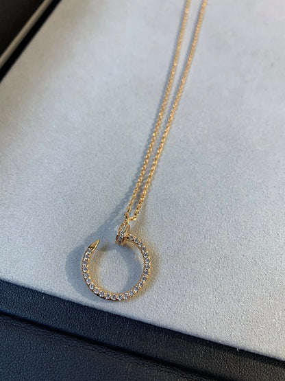 [NOBLE AURA]JUSTE NECKLACE PINK GOLD DIAMONDS