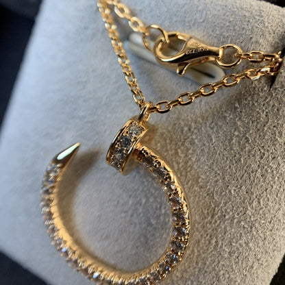 [NOBLE AURA]JUSTE NECKLACE PINK GOLD DIAMONDS