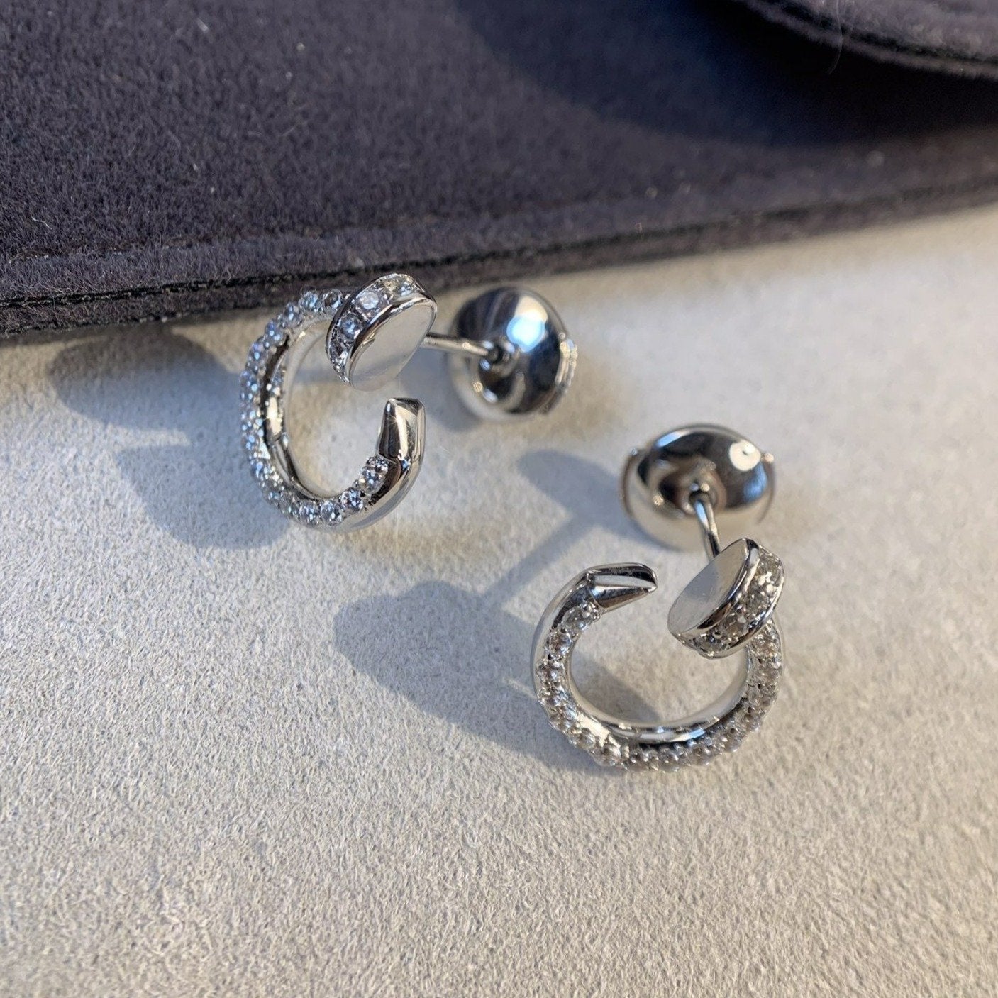 [NOBLE AURA]JUSTE EARRINGS SILVER DIAMONDS