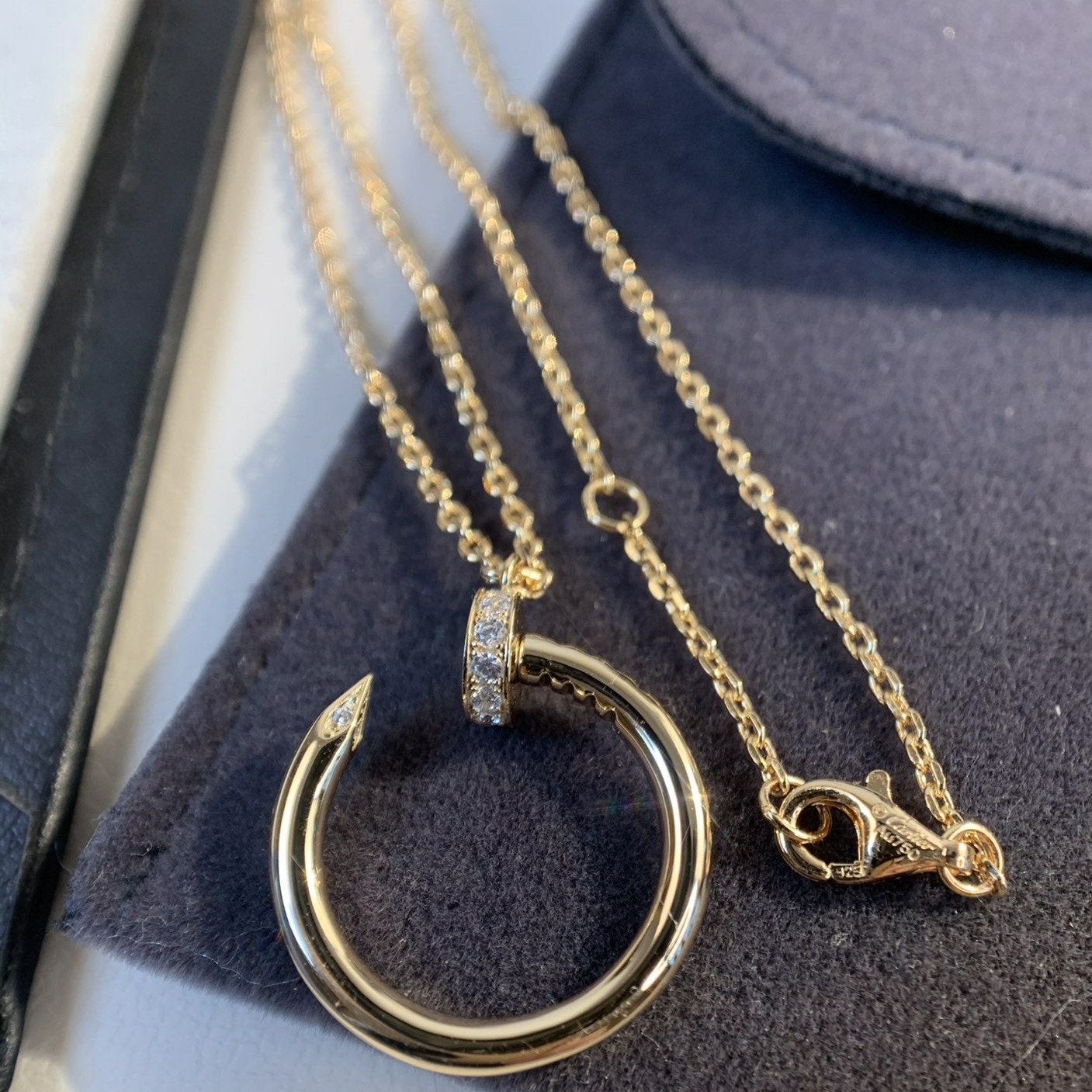 [NOBLE AURA]JUSTE NECKLACE PINK GOLD