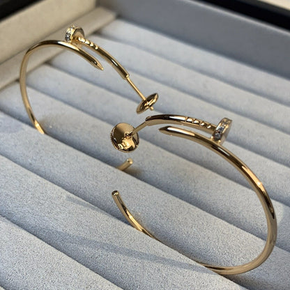 [NOBLE AURA]JUSTE EARRINGS GOLD DIAMONDS 1.8MM