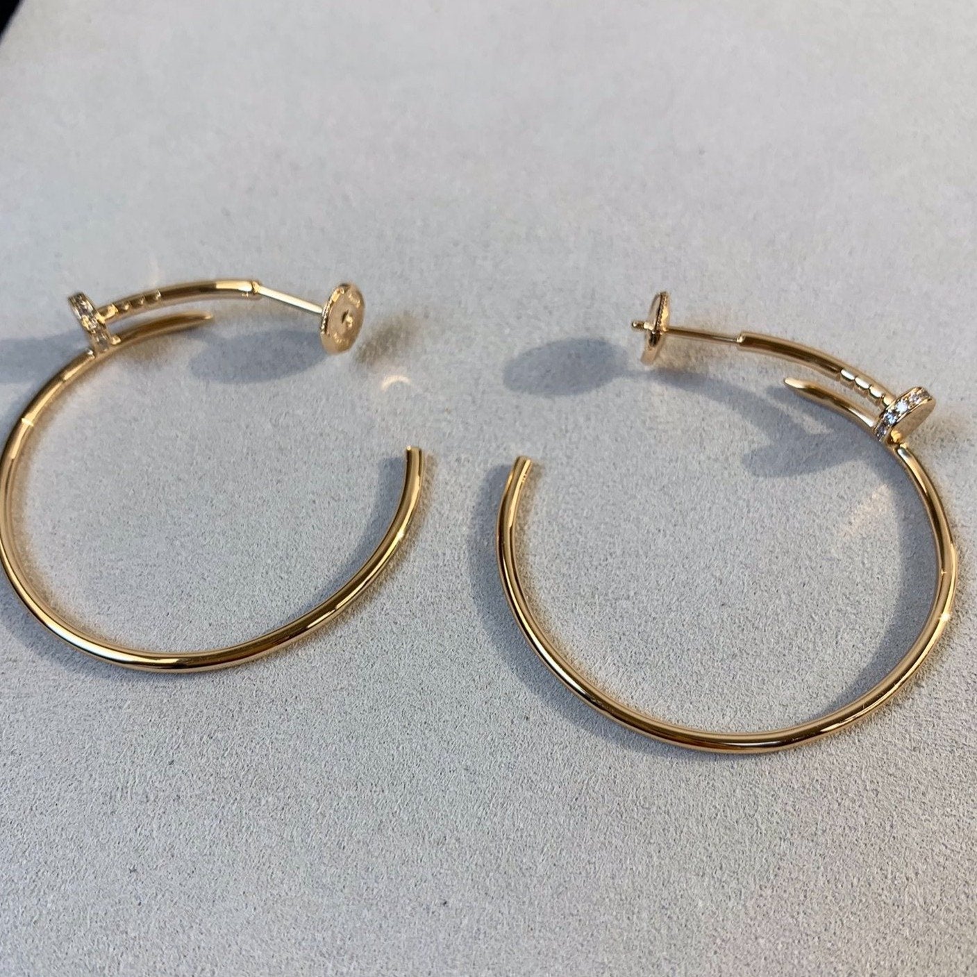 [NOBLE AURA]JUSTE EARRINGS GOLD DIAMONDS 1.8MM