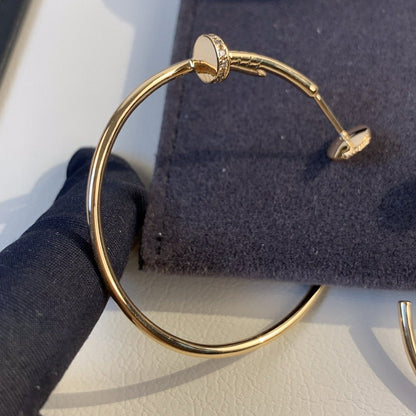 [NOBLE AURA]JUSTE EARRINGS GOLD DIAMONDS 1.8MM